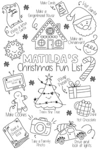 Christmas Fun List Name Poster