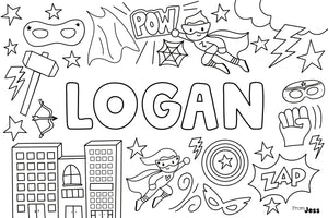Superhero Name Poster