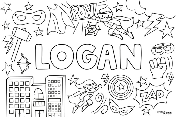 Superhero Name Poster