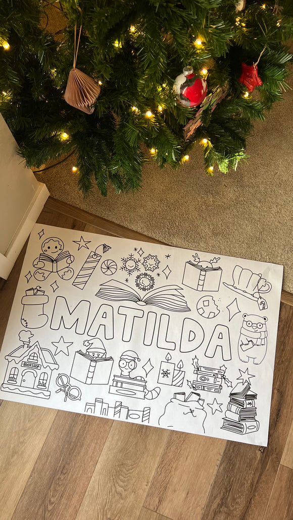 Bookish Christmas Name Poster