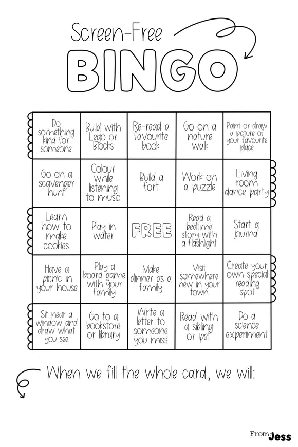 Screen-Free Bingo