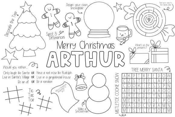 Christmas Activity Name Poster