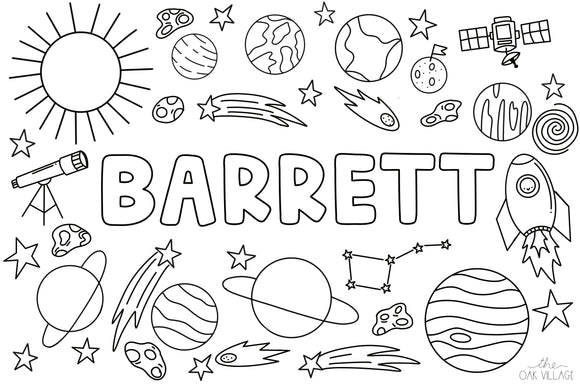 Solar System Name Poster
